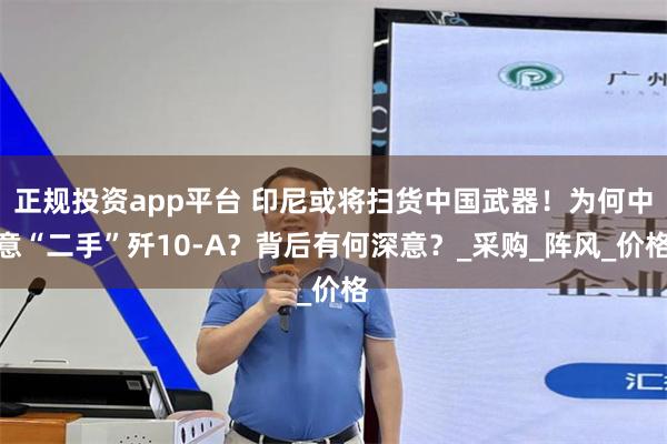 正规投资app平台 印尼或将扫货中国武器！为何中意“二手”歼10-A？背后有何深意？_采购_阵风_价格