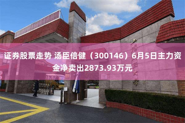 证券股票走势 汤臣倍健（300146）6月5日主力资金净卖出2873.93万元