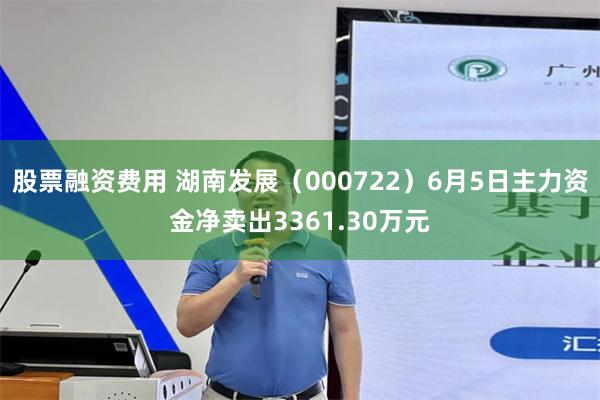 股票融资费用 湖南发展（000722）6月5日主力资金净卖出3361.30万元