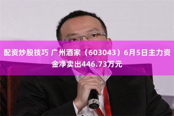 配资炒股技巧 广州酒家（603043）6月5日主力资金净卖出446.73万元