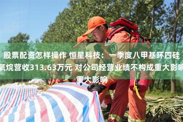 股票配资怎样操作 恒星科技：一季度八甲基环四硅氧烷营收313.63万元 对公司经营业绩不构成重大影响