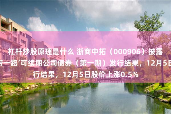 杠杆炒股原理是什么 浙商中拓（000906）披露非公开发行‘一带一路’可续期公司债券（第一期）发行结果，12月5日股价上涨0.5%
