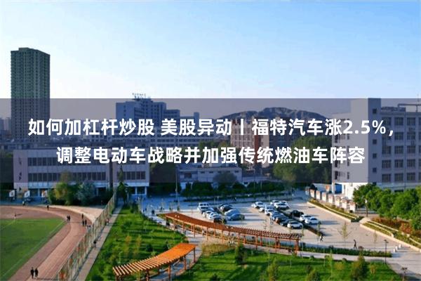 如何加杠杆炒股 美股异动丨福特汽车涨2.5%，调整电动车战略并加强传统燃油车阵容