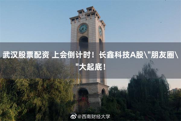 武汉股票配资 上会倒计时！长鑫科技A股