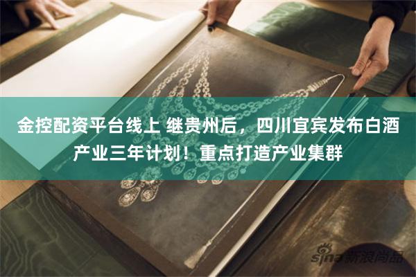 金控配资平台线上 继贵州后，四川宜宾发布白酒产业三年计划！重点打造产业集群