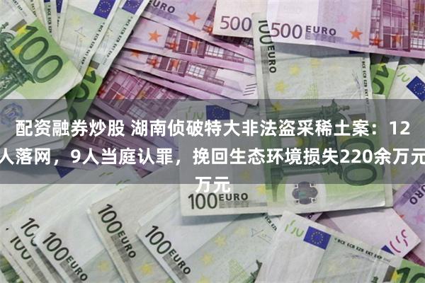 配资融券炒股 湖南侦破特大非法盗采稀土案:12人落网,9人当庭认罪,挽回生态环境损失220余万元