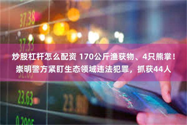炒股杠杆怎么配资 170公斤渔获物、4只熊掌！崇明警方紧盯生态领域违法犯罪，抓获44人