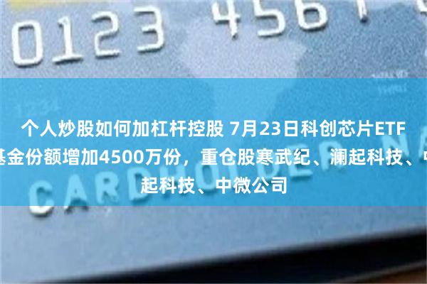 个人炒股如何加杠杆控股 7月23日科创芯片ETF汇添富基金份额增加4500万份，重仓股寒武纪、澜起科技、中微公司