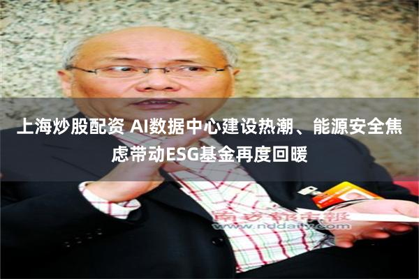 上海炒股配资 AI数据中心建设热潮、能源安全焦虑带动ESG基金再度回暖