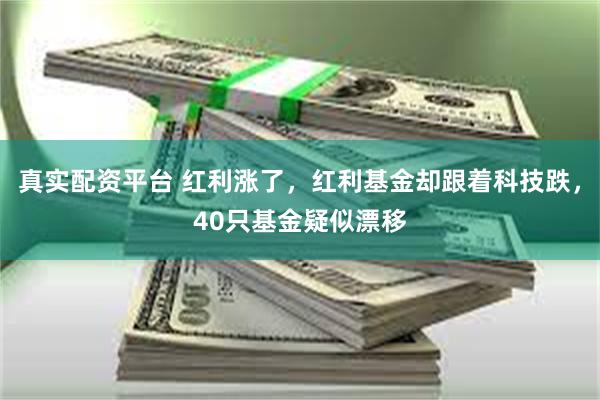 真实配资平台 红利涨了，红利基金却跟着科技跌，40只基金疑似漂移