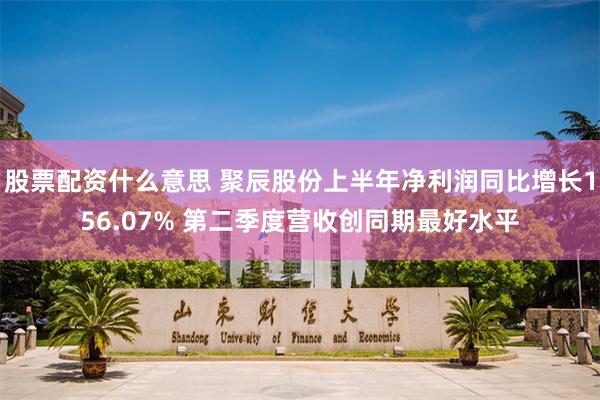 股票配资什么意思 聚辰股份上半年净利润同比增长156.07% 第二季度营收创同期最好水平