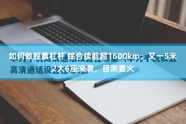 如何做股票杠杆 综合续航超1600km，又一5米2大6座来袭，目测要火