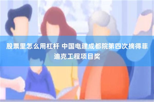 股票里怎么用杠杆 中国电建成都院第四次摘得菲迪克工程项目奖