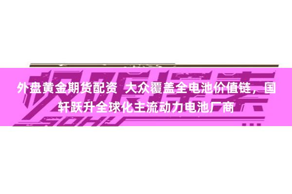 外盘黄金期货配资  大众覆盖全电池价值链，国轩跃升全球化主流动力电池厂商