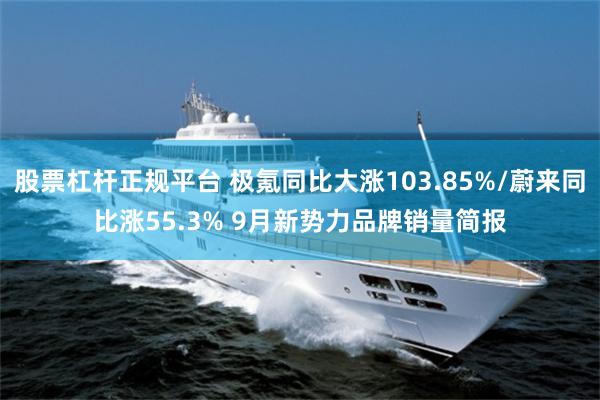 股票杠杆正规平台 极氪同比大涨103.85%/蔚来同比涨55.3% 9月新势力品牌销量简报