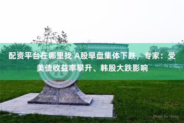 配资平台在哪里找 A股早盘集体下跌,专家:受美债收益率攀升、韩股大跌影响